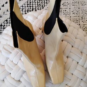 Zara Cream Ankle Boots
